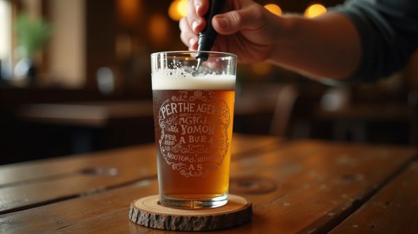 Surprenez vos amis avec un verre à bière personnalisé gravé